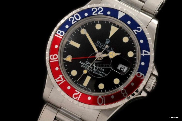 0911 Resilient ROLGMT016A – Vintage GMT SS Blue Red Bezel Swiss Eta 2836- 969